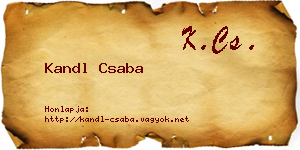 Kandl Csaba névjegykártya